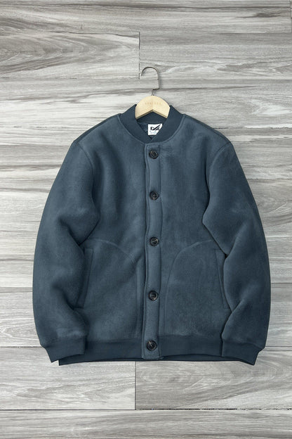 Fleece Lambswool Baseball Collar Jacket – Windproof Loose Unisex – Coats Jackets | japanese streetwear | vintage workwear | unisex | Yamalinclothes