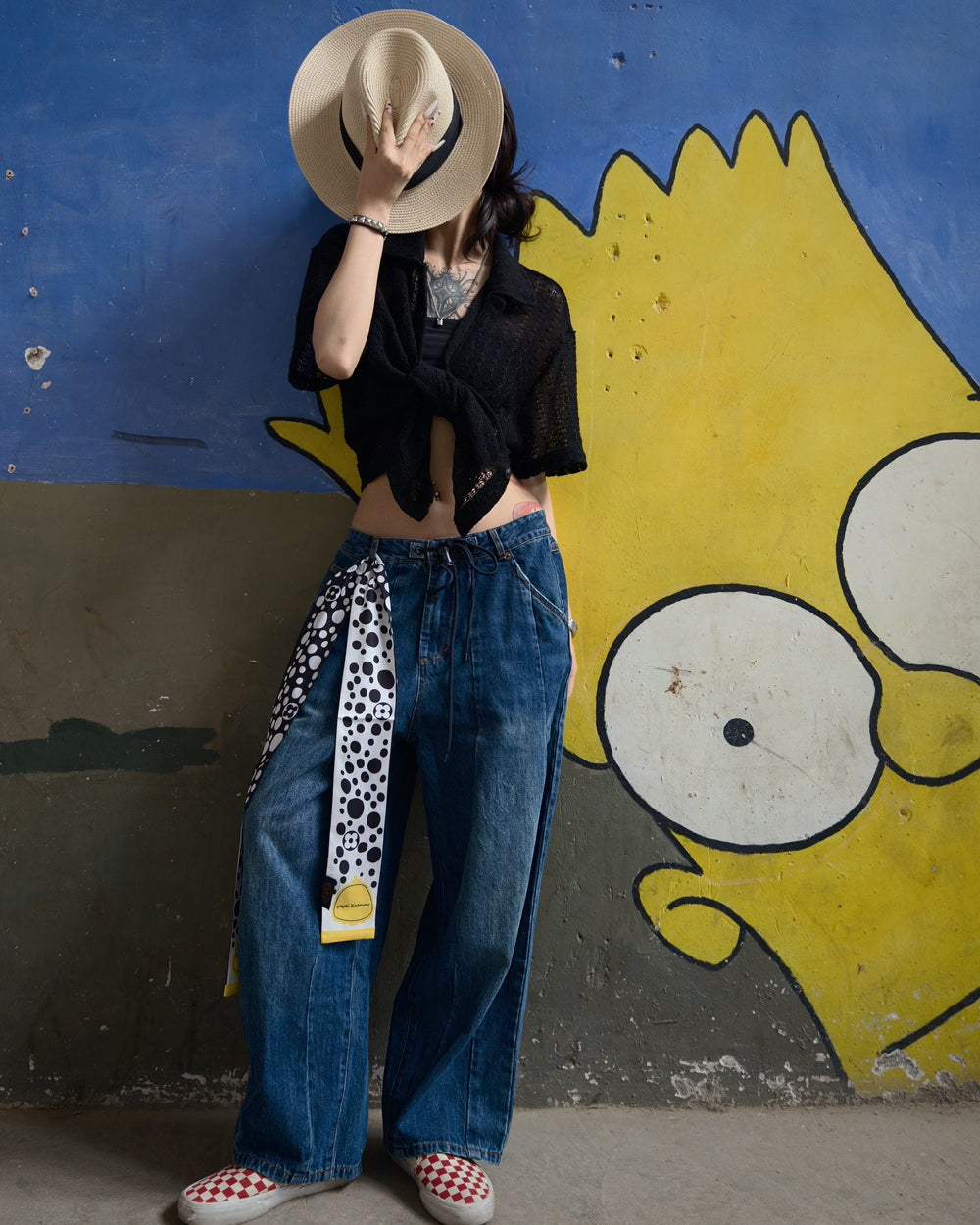 Japanese Retro Washed Balloon Wide-Leg Denim Trousers – Loose Cropped Unisex Streetwear – Japanese vintage | yamalin clothes | Yamalinclothes