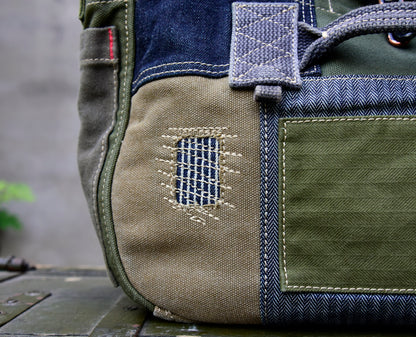 صناعة ثقيلة، قماش سميك، وصلات قماش بايجيا، حقيبة كتف واحدة، حقيبة كروس، حقيبة بائع جرائد، حقيبة كاجوال للرجال والنساء 8700