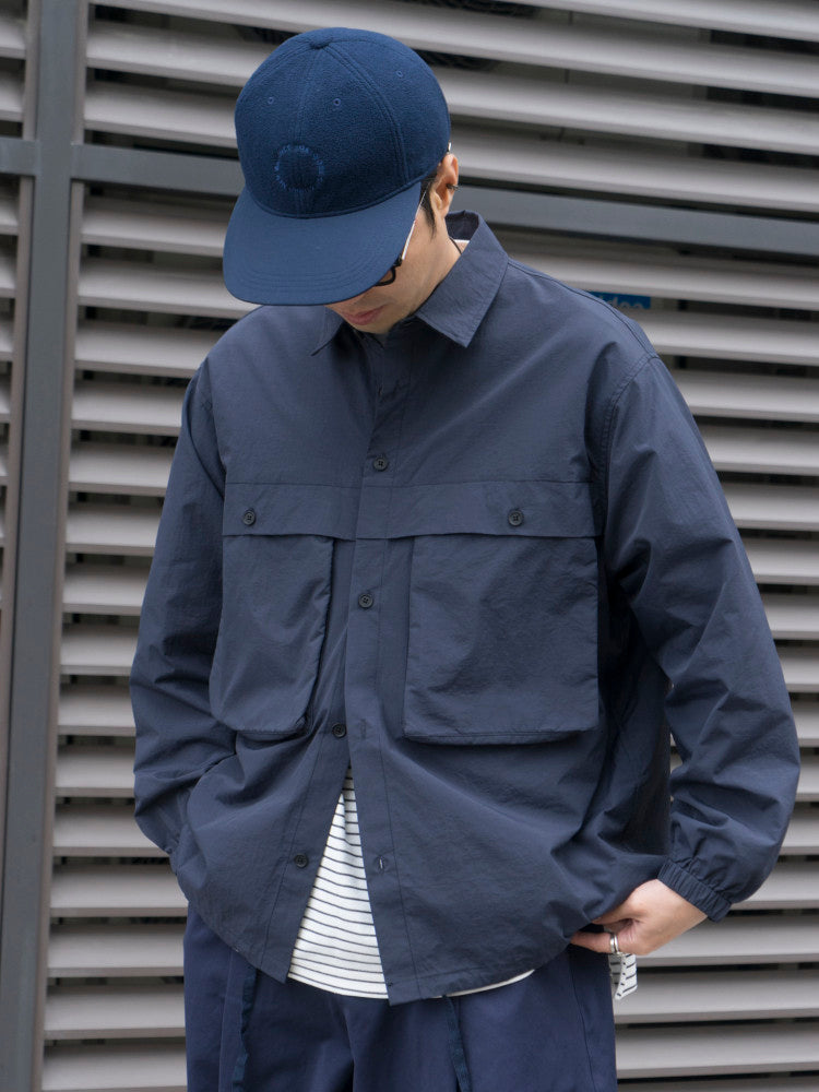 Japanese Cargo Long Sleeve Shirt – Loose Retro Multi-Pocket Outdoor Overshirt – Japanese vintage | yamalin clothes | Yamalinclothes