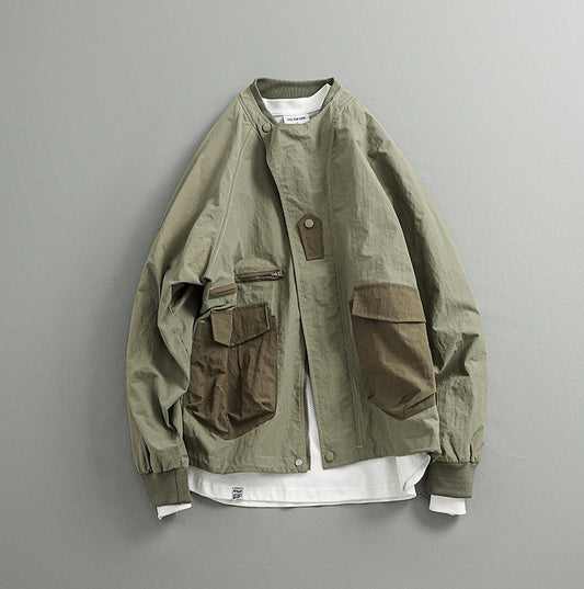 Mountain Workwear Baseball Collar Jacket – Outdoor Loose Unisex – Japanese vintage | fall outfits 2026 | fall winter outfits | classy winter outfits | lazy comfy outfits | japanese streetwear | vintage workwear | yamalin clothes | Yamalinclothes