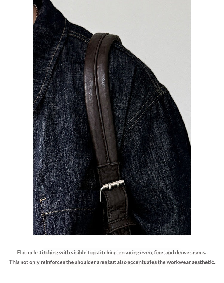Denim Shirt – Washed Texture & Snap Front | Yamalinclothes