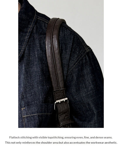 Denim Shirt – Washed Texture & Snap Front | Yamalinclothes
