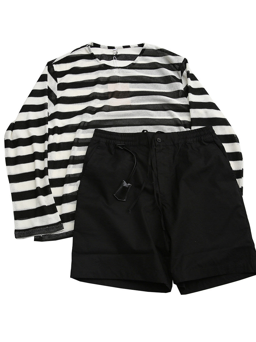 Striped Long Sleeve Crew Neck Tee – Men's Casual Lightweight Commuter T-Shirt