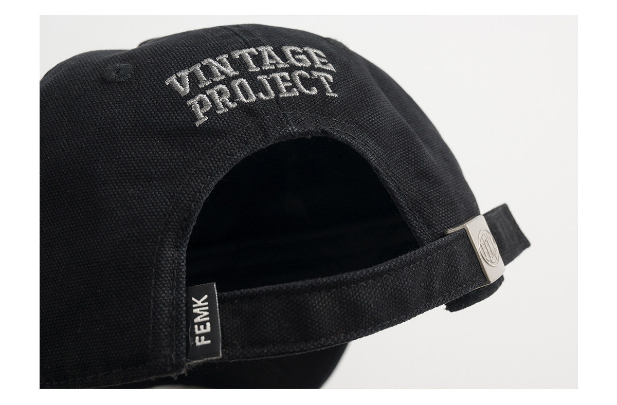 American Vintage Contrast Embroidered Baseball Cap – Washed Unisex – cap | japanese streetwear | vintage workwear | unisex | Yamalinclothes