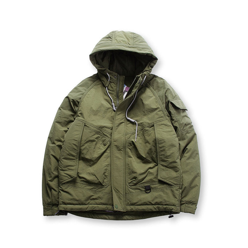 Hooded Down Jacket – Drawstring Multi Pocket | Yamalinclothes