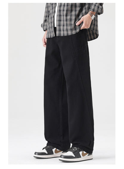 Spring New Cotton Japanese Ami Clicker Straight Cargo Pants Men's Trendy Wide-Leg Slacks | Japanese vintage | yamalin clothes | Yamalinclothes