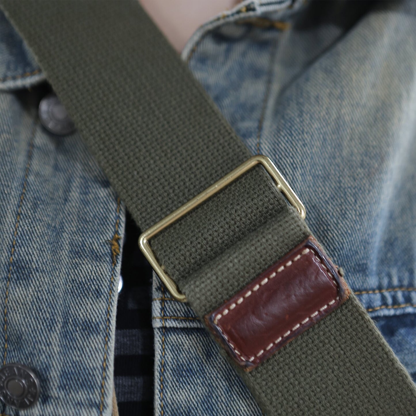 Herringbone Canvas Chest Bag – Motorcycle Crossbody Men