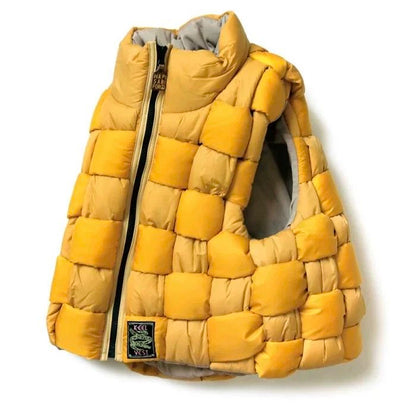 Double-Sided Cotton Woven High-Neck Vest – Warm Sleeveless Unisex – Vests | japanese streetwear | vintage workwear | unisex | Yamalinclothes