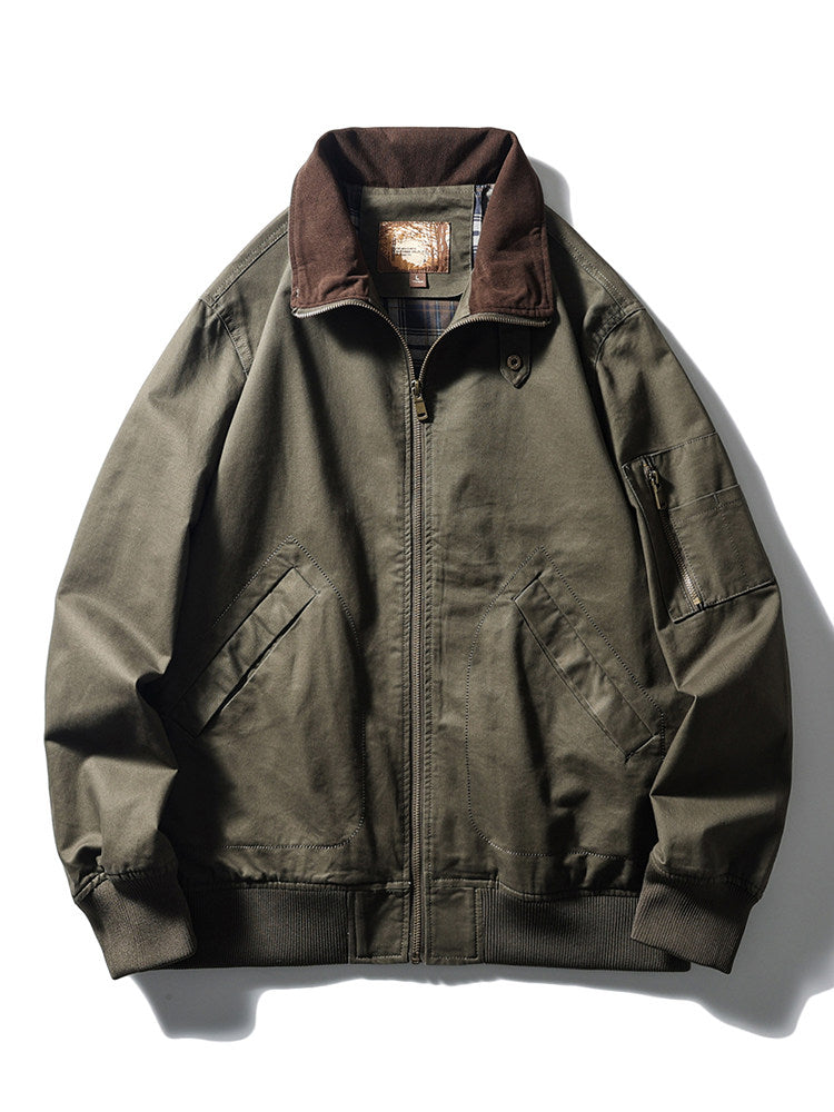 American Vintage Washed Twill Flight Jacket – Oversized Unisex
