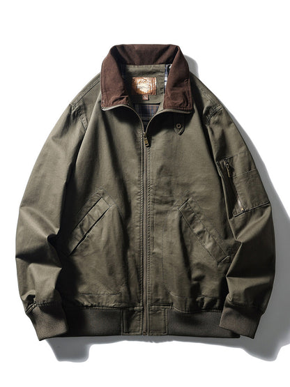 American Vintage Washed Twill Flight Jacket – Oversized Unisex