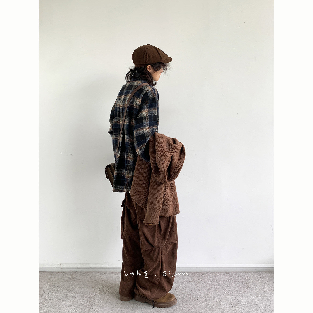 Japanese Vintage Wool-Blend Plaid Shirt – Oversized Unisex Long-Sleeve Preppy Shirt – Japanese vintage | yamalin clothes | Yamalinclothes