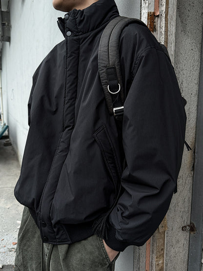 Duck Down Jacket – Stand Collar & Ribbed Hem | Yamalinclothes