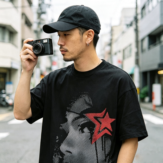 DTG Hip-Hop Graphic Tee – Men's American Retro High Street Short Sleeve T-Shirt – Japanese vintage | yamalin clothes | Yamalinclothes