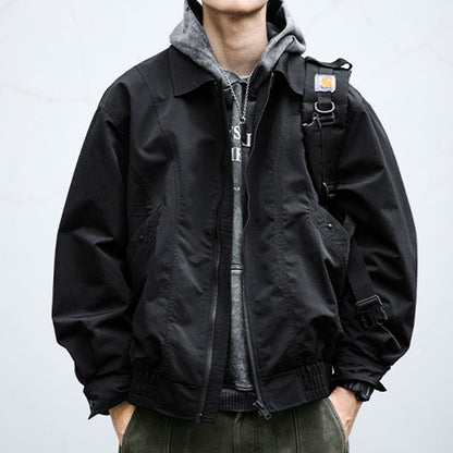 Deconstructed Lapel Cargo Jacket – Loose Vintage Unisex Streetwear – Japanese vintage | yamalin clothes | Yamalinclothes