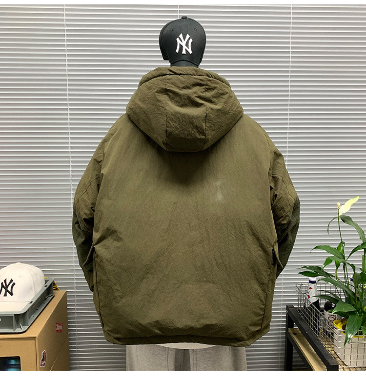 Hooded Padded Jacket – Drawstring Flap Pockets | Yamalinclothes