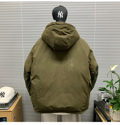 Hooded Padded Jacket – Drawstring Flap Pockets | Yamalinclothes