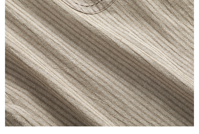 Japanese Vintage Striped Polo Shirt – Loose Fit Old Money Short Sleeve for Men – Japanese vintage | yamalin clothes | Yamalinclothes