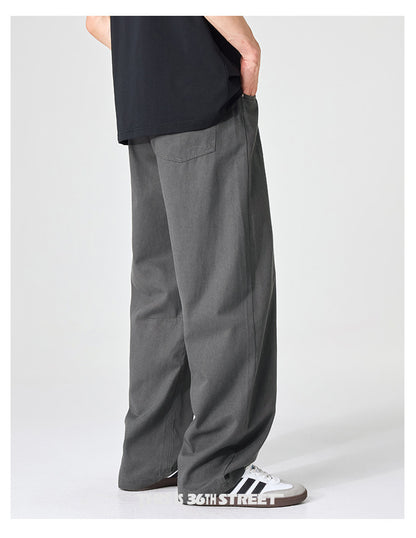 {{ Japanese Tencel Lyocell Loose Straight Cargo Pants – Cool Summer Slacks for Men – Japanese vintage | yamalin clothes | Yamalinclothes }}