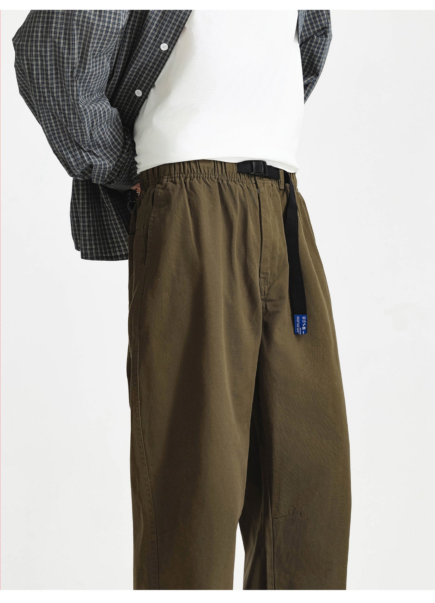 Paratrooper Cargo Pants – Loose Straight Drawstring Casual Trousers Men