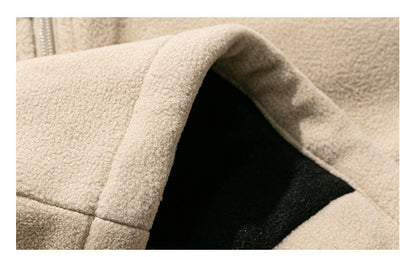 Fleece Padded Stand-Collar Zip Cardigan – Outdoor Oversized Unisex