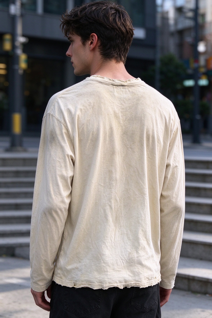Graphic Long-Sleeve T-Shirt – Handwritten Text | Yamalinclothes