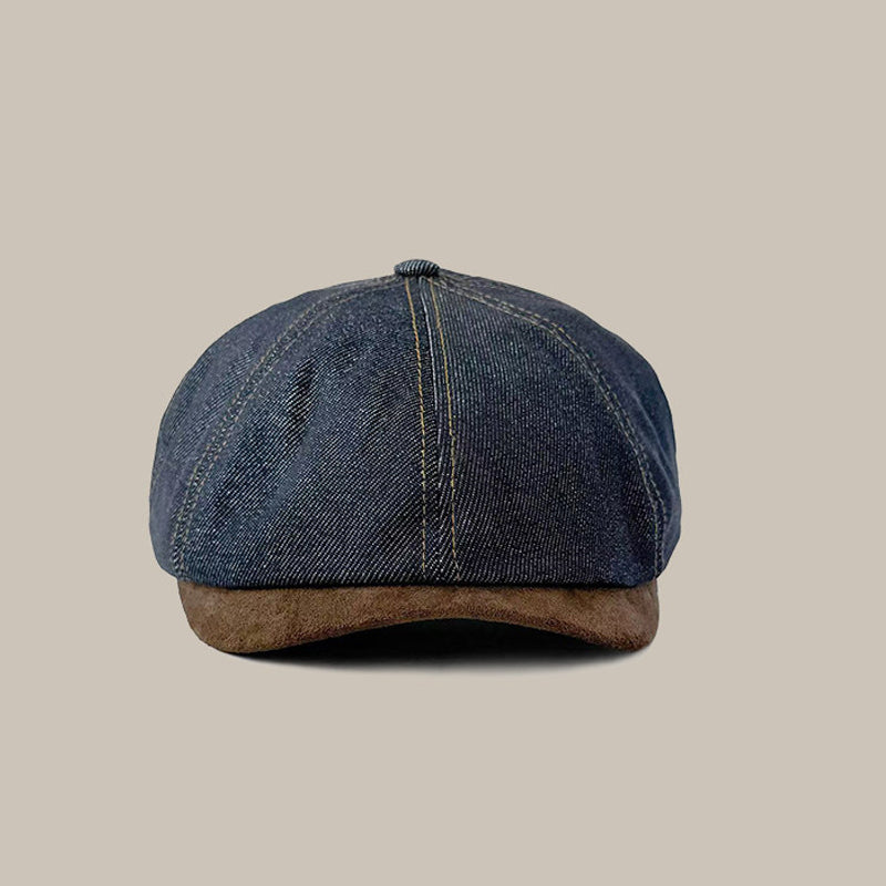 Washed Denim Painter Hat – Niche Unisex Japanese Casual