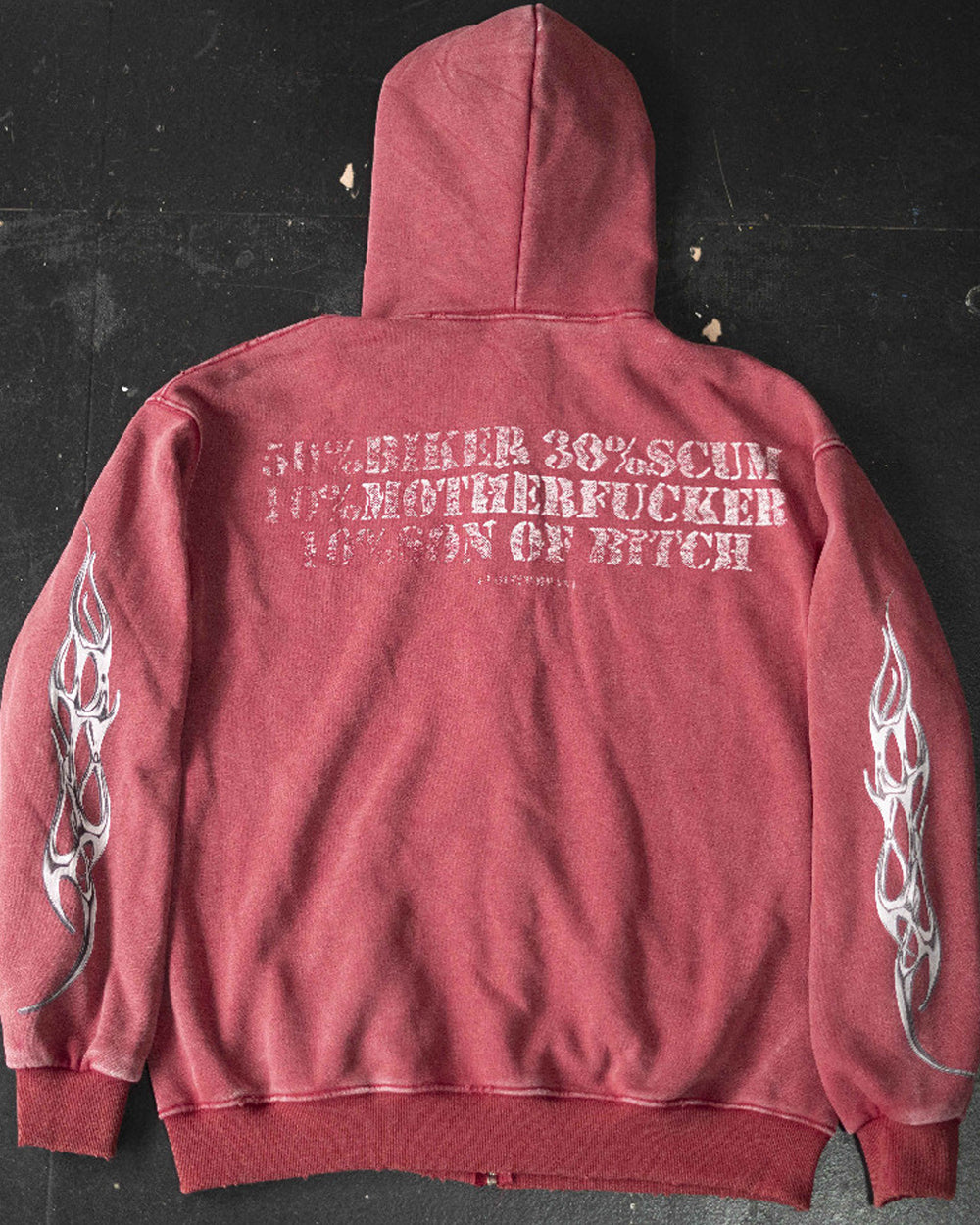 Washed Distressed Cropped Hoodie – Oversized Hip Hop Streetwear Sweatshirt