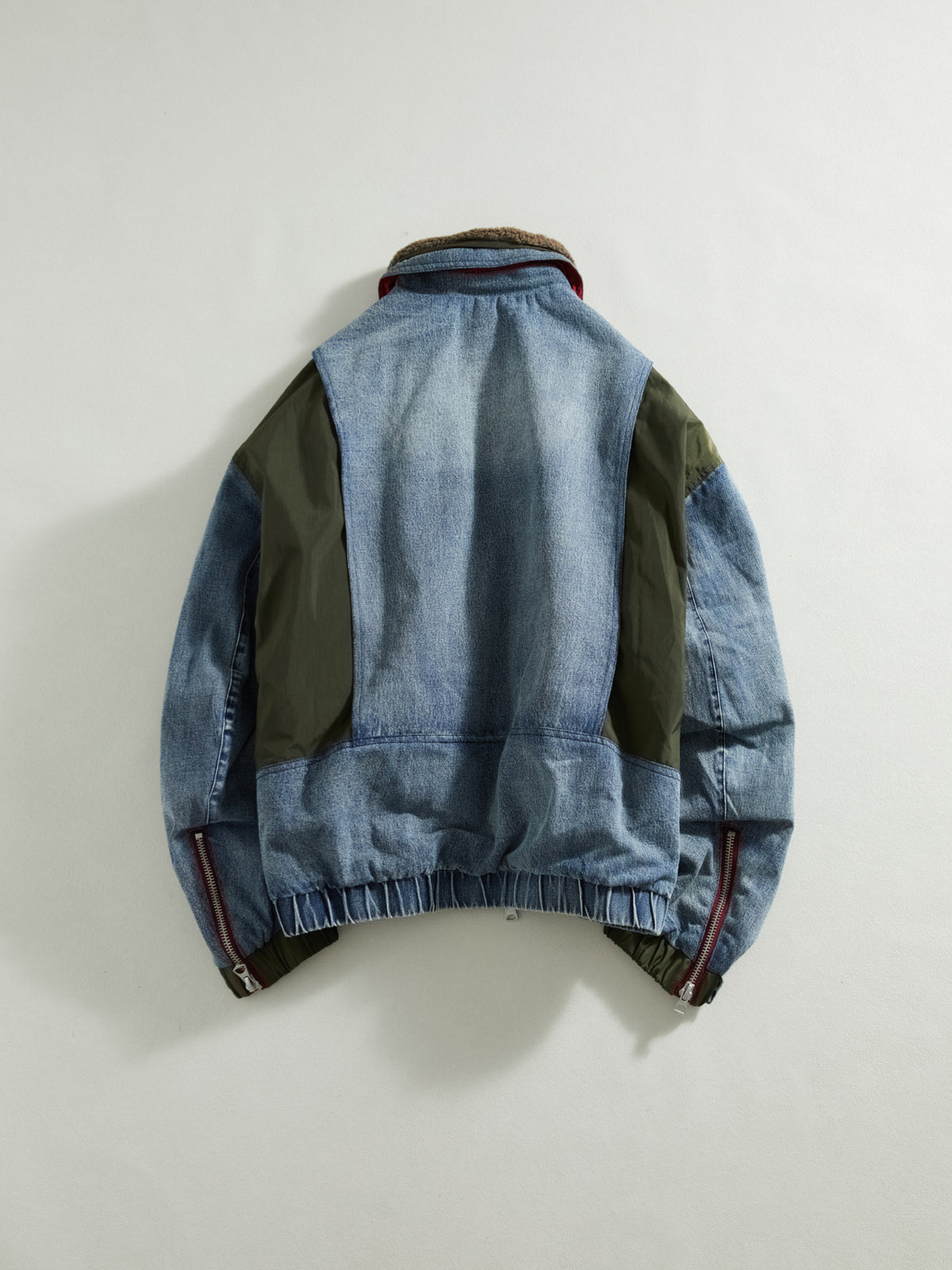 Heavyweight Washed Deconstructed Down Denim Jacket – Oversized Unisex