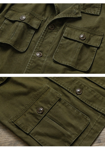 American Vintage M65 Multi-Pocket Cargo Lapel Jacket – Unisex Cotton – Japanese vintage | yamalin clothes | Yamalinclothes