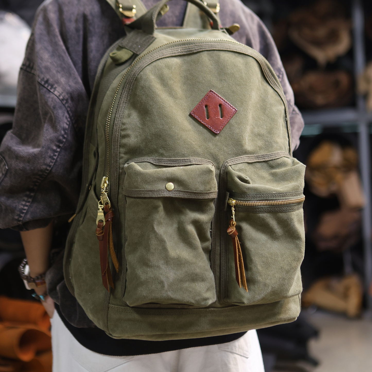 WWII Military Canvas Backpack – 20oz Heavyweight Vintage – Japanese vintage | yamalin clothes | Yamalinclothes