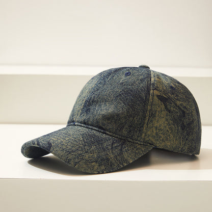 Blue washed denim baseball hat women's spring and summer street outing, versatile sunscreen shade cap, small face – cap | japanese streetwear | vintage workwear | unisex | Yamalinclothes