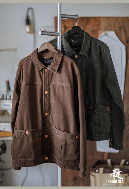 Washed Distressed Cargo Lapel Cotton Jacket – Vintage Loose Unisex