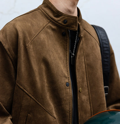 Suede Harrington Jacket – American Vintage Oversized Unisex – Japanese vintage | fall outfits 2026 | fall winter outfits | classy winter outfits | lazy comfy outfits | japanese streetwear | vintage workwear | yamalin clothes | Yamalinclothes