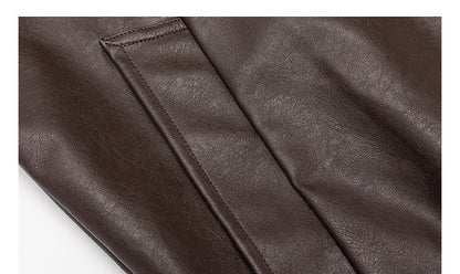 American Vintage Warm Earth-Tone Cargo Jacket – Relaxed Men's Spring Autumn Coat