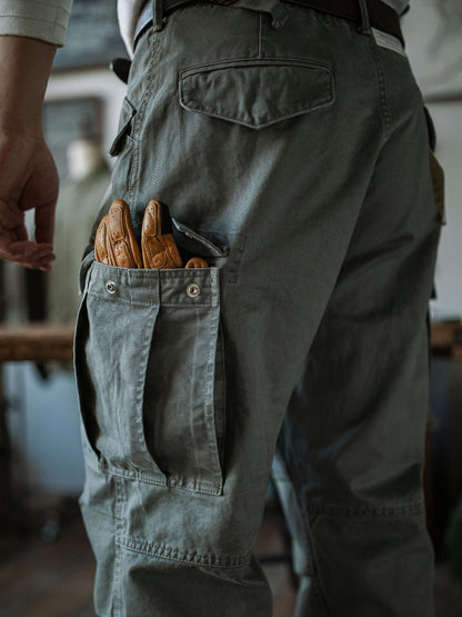 Indigo Washed Tactical Cargo Pants – American Retro Military Pocket Unisex – Pants | japanese streetwear | vintage workwear | unisex | Yamalinclothes
