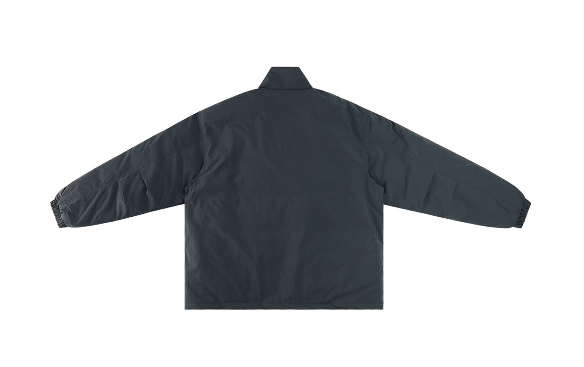 Stand-Collar Jacket – Fleece Trim & Button Front | Yamalinclothes