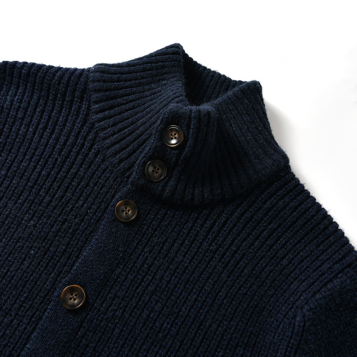 90% Wool Stand-Collar Knit Sweater – Thickened Oversized Unisex