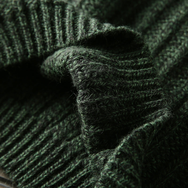 Heavy and rare! High gram full wool! Italian single foreign trade men's half turtleneck thicke ned sweater winter