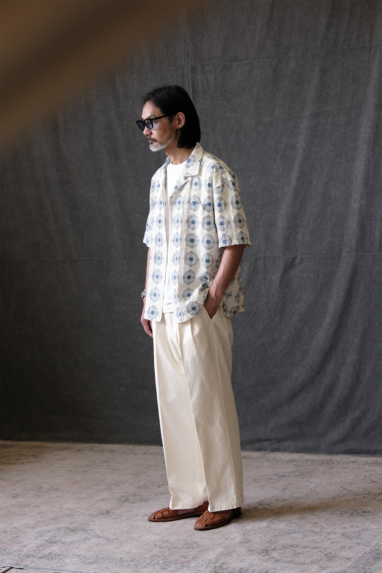 Vintage Kangzheng Labour Union Vintage 100 needle jacquard short sleeves Hawaiian Cuban lining LU958 – Japanese vintage | yamalin clothes | Yamalinclothes