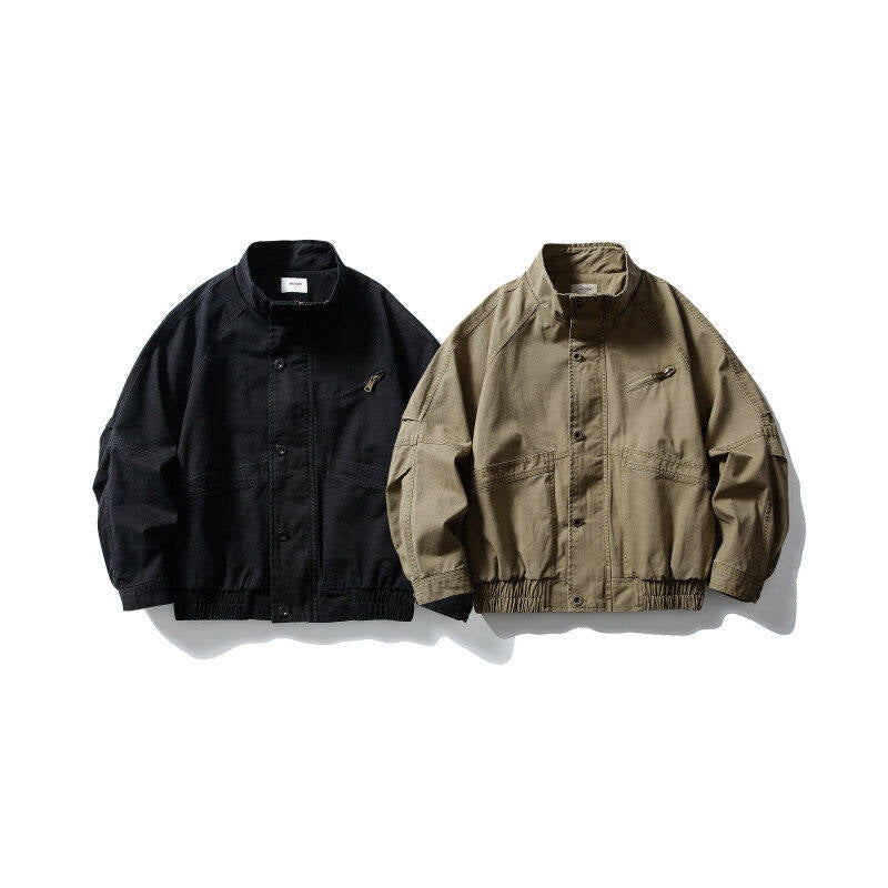 Japanese Vintage Multi-Pocket Denim Shirt – Loose Fit Utility Workwear Overshirt for Men – Japanese vintage | yamalin clothes | Yamalinclothes