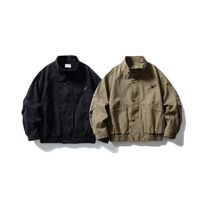Japanese Vintage Multi-Pocket Denim Shirt – Loose Fit Utility Workwear Overshirt for Men – Japanese vintage | yamalin clothes | Yamalinclothes