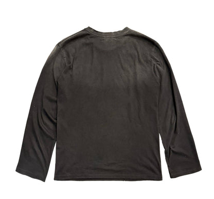 Punk Irregular Hem Long Sleeve T-Shirt – Vintage Distressed Loose Unisex