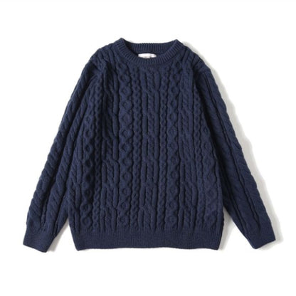 Japanese Jacquard Knit Sweater – Vintage Braided Unisex – Japanese vintage | yamalin clothes | Yamalinclothes