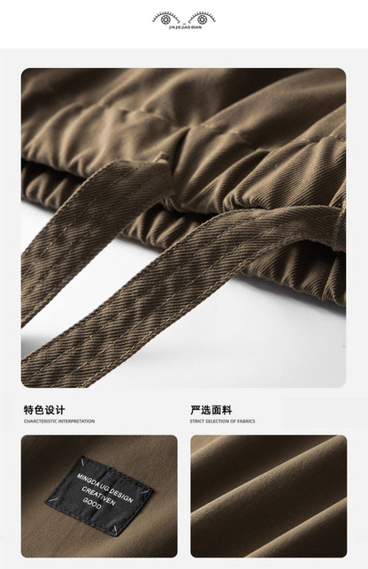 Mountain-Style Vintage Coffee-Brown Workwear Jacket – Casual Cotton Coat (Unisex)