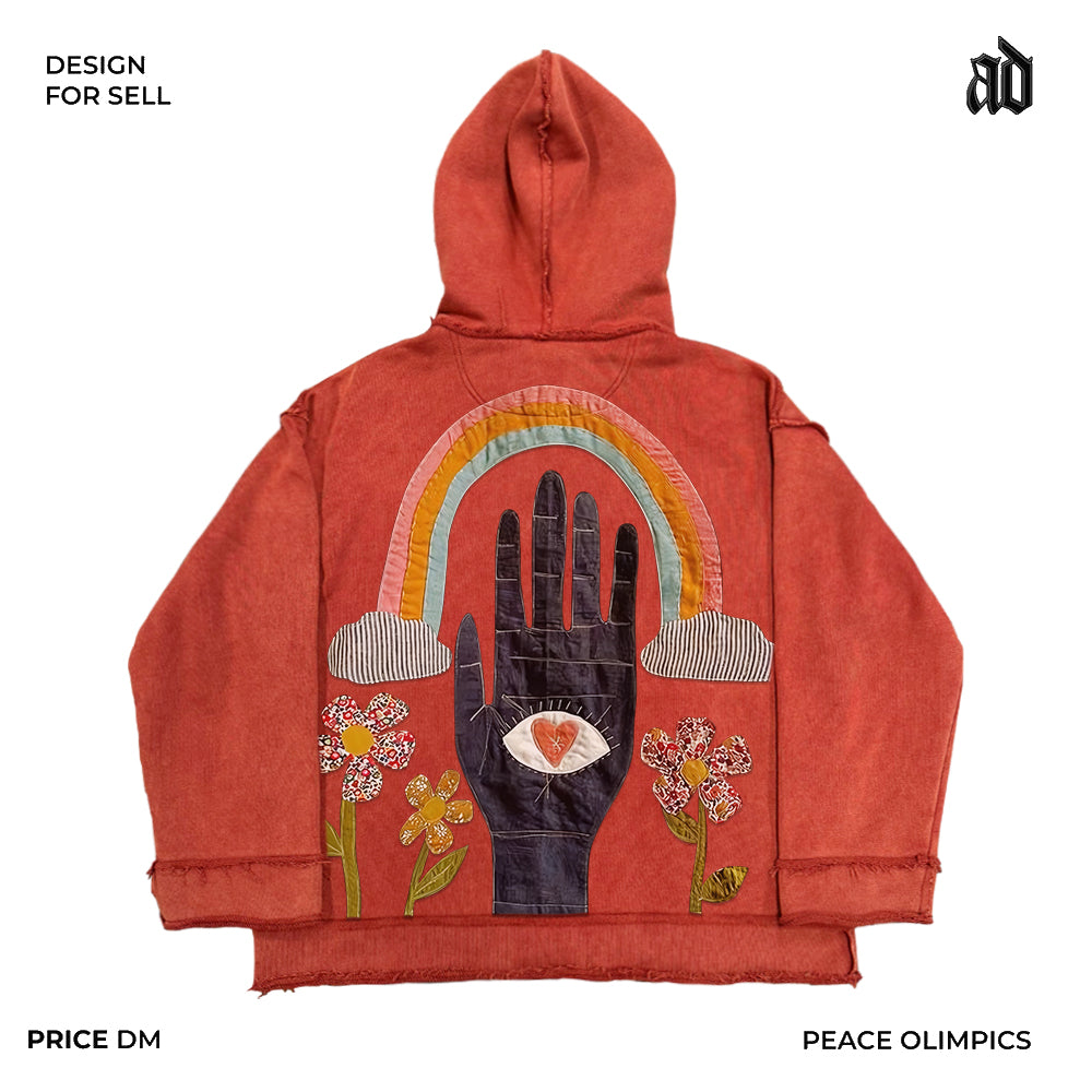 Artist Patchwork High-End Hoodie – Creative Mottled Texture Streetwear (Unisex)