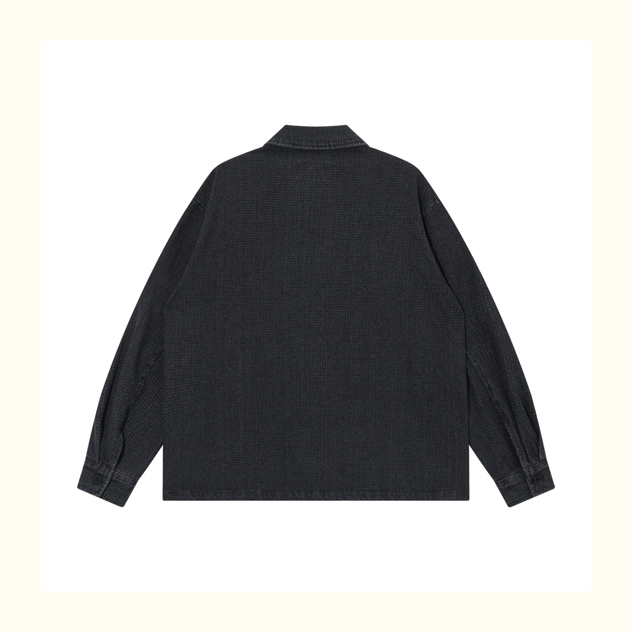 Ethnic-Style Buckle Denim Jacket – Vintage Washed Casual Outerwear with Chinese Folk Detail