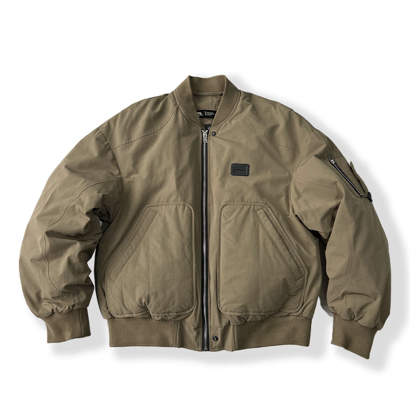 American Style Trendy Brand 90 White Duck Down Workwear Flight Jacket Down Jacket Men Winter Loose Thickened Warm Short Coat