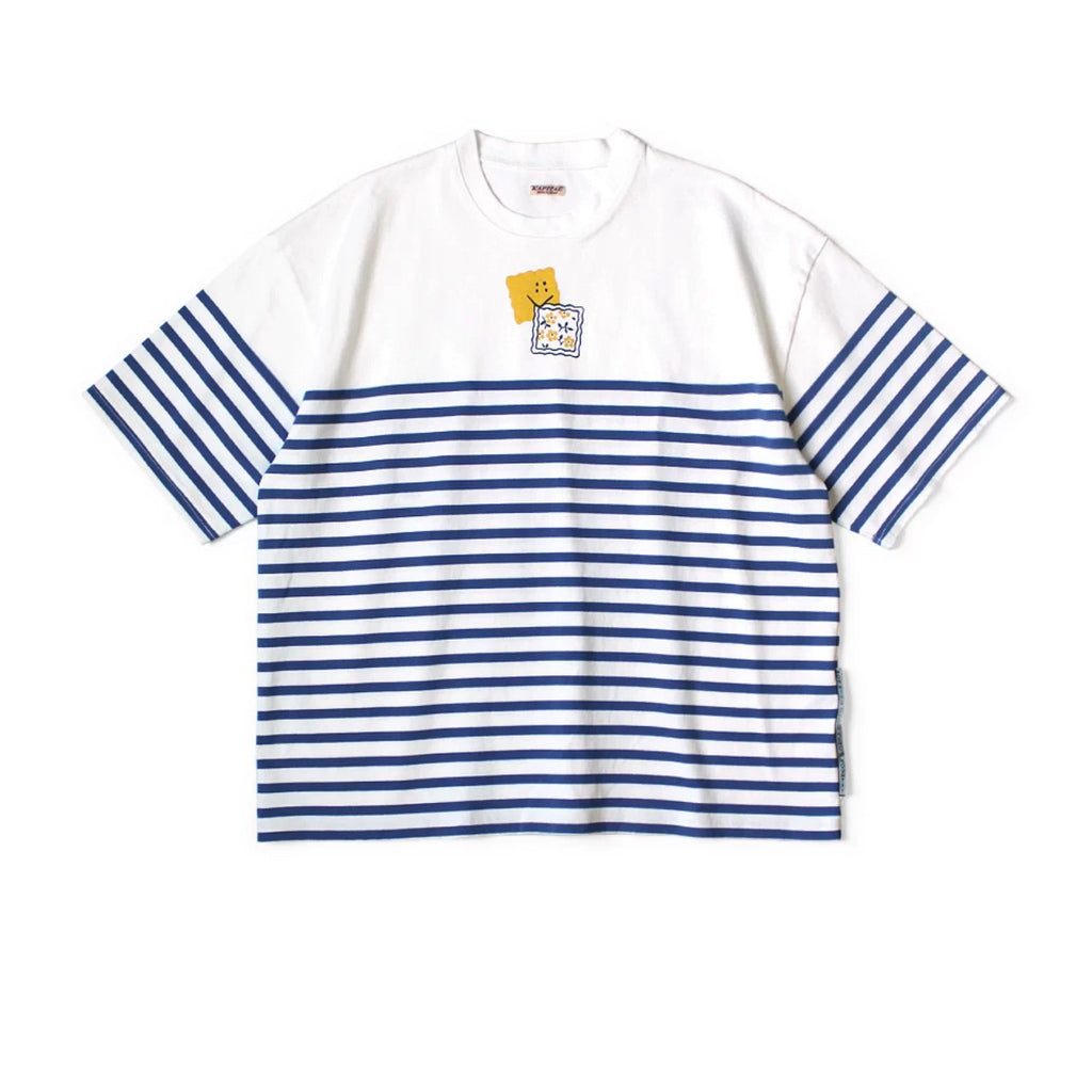 Japanese Leisure Navy Style Fun Printing Loose round Neck Short Sleeve T-shirt