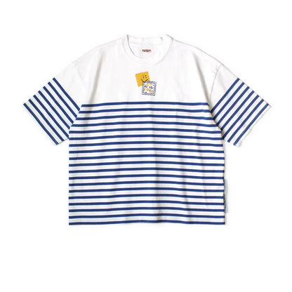 Japanese Leisure Navy Style Fun Printing Loose round Neck Short Sleeve T-shirt